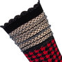 Sokken Jamie Lang in Zwart met Rood in Maat 35-38