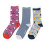 Bamboe Damessokken 3-Pack Nautical