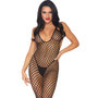 Bodystocking Catsuit Visnet met Lage Rug