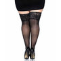 Kousen Stay Up met Brede Kanten Rand Plussize