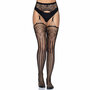 Panty in Jarretel Uitvoering  in Gestreept Visnet