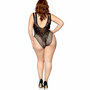 Bodystocking Visnet en Kant in Plus Size