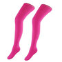 Kousen Overknee Uni neon Pink