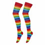 Kousen Overknee Streep Rood Rainbow
