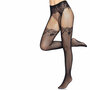 Panty Visnet  Jarretel effect met naad