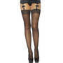 Jarretel Kousen met Strass Naad en Mini Strik Accent